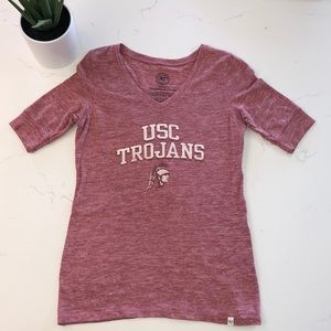 USC Trojan V-neck Top - S